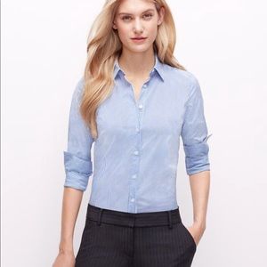NWT Ann Taylor Striped Button Down Work Shirt